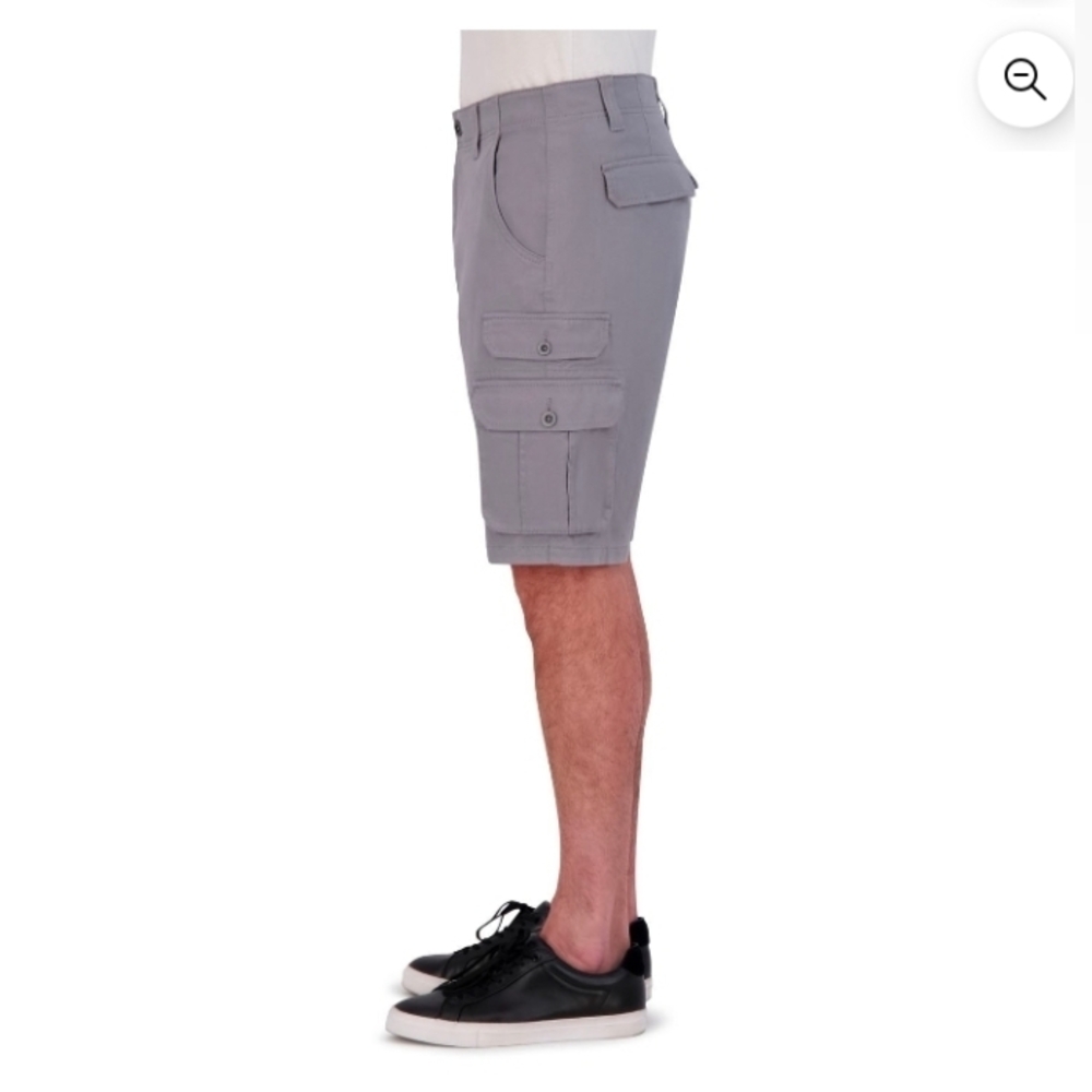 IRON Clothing Co Men's Flex Waistband Stretch Twill Multi Pocket Cargo Short - Picture 4 of 8
